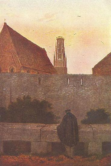 Caspar David Friedrich By the townwall Germany oil painting art
